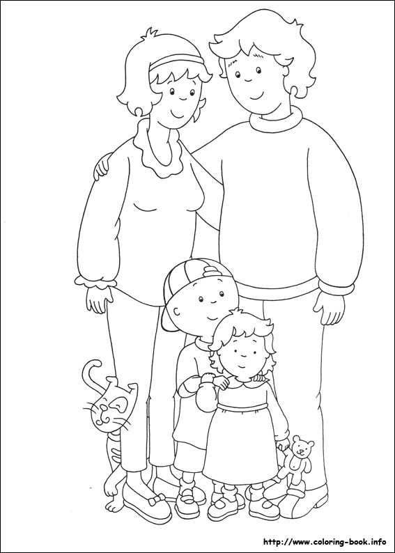 Plansa de colorat cu Caillou 52 48